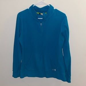 Under Armor blue fleece quarter zip